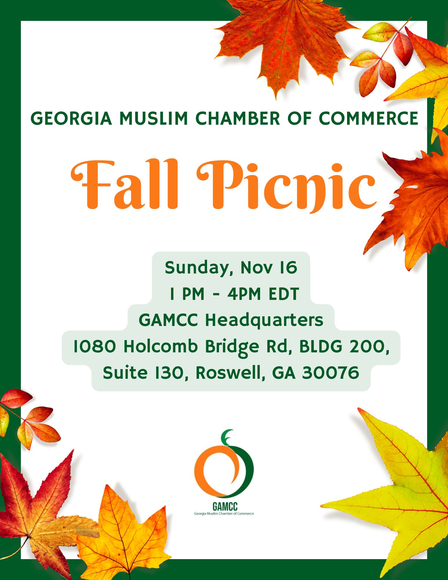 Fall Potluck Picnic